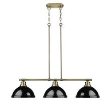  3602-3LP AB-BK - 3 Light Linear Pendant